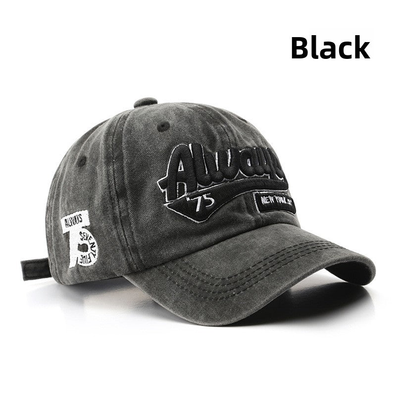 Embroidered Letter Adjustable Baseball Cap