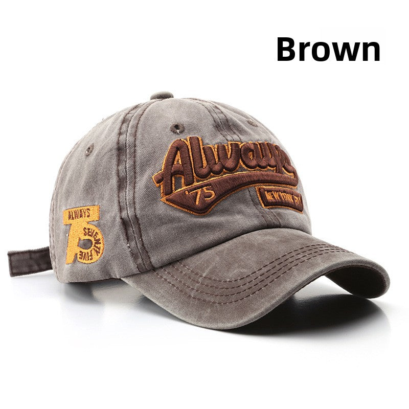 Embroidered Letter Adjustable Baseball Cap