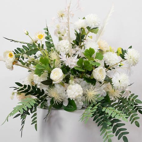 Wavy Floral Candlestick Table Centerpiece