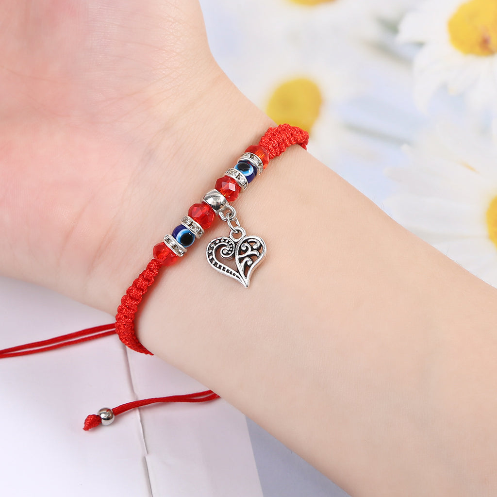 Adjustable Evil Eye Charm Bracelet