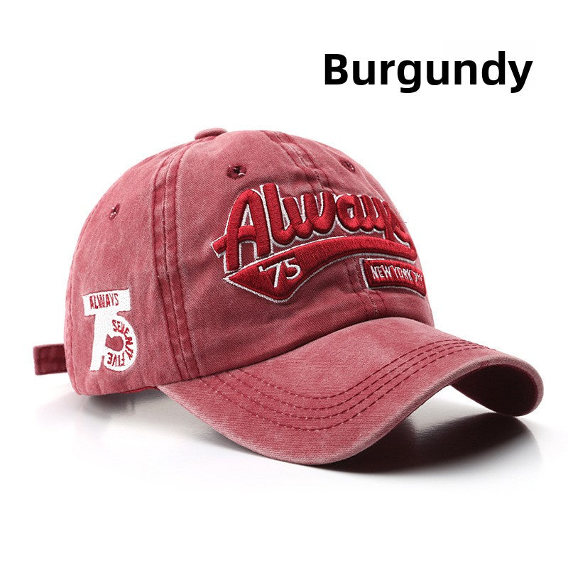 Embroidered Letter Adjustable Baseball Cap