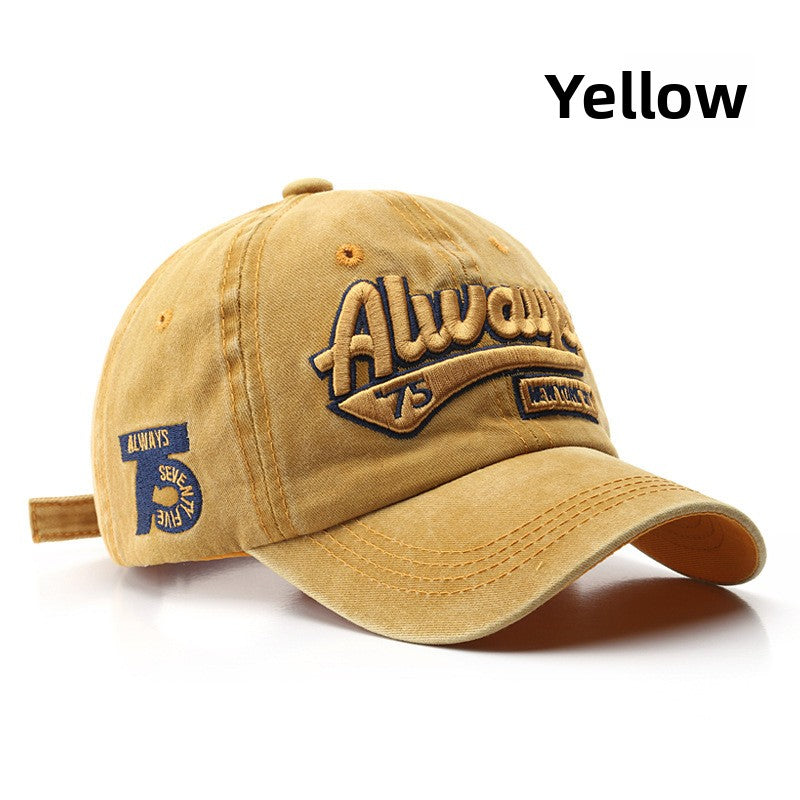 Embroidered Letter Adjustable Baseball Cap