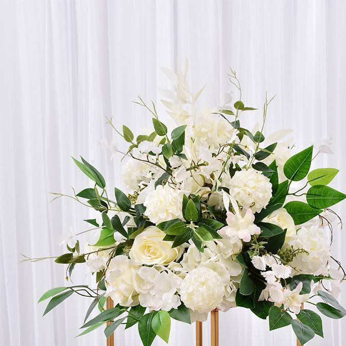 Wavy Floral Candlestick Table Centerpiece