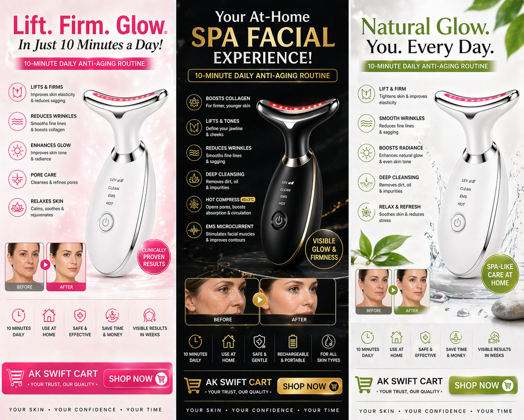 10- Minute Face Lift device, Anti - Aging Skin Tightening & Wrinkle Remover