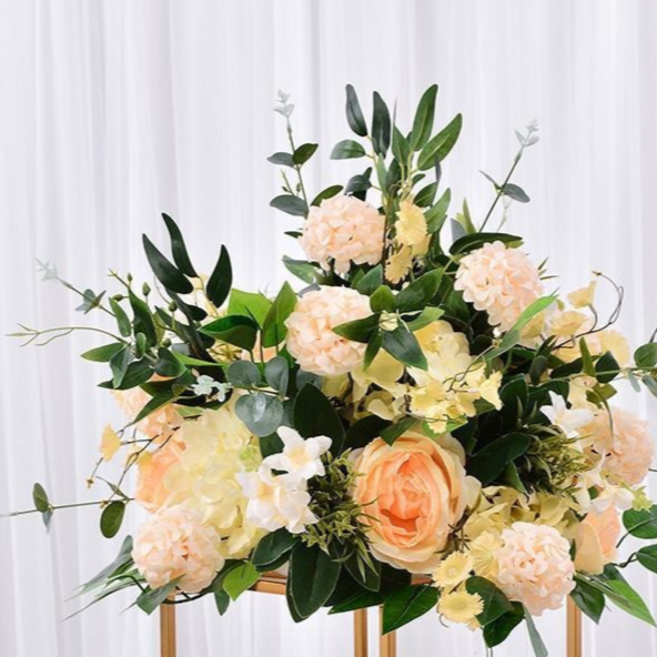 Wavy Floral Candlestick Table Centerpiece