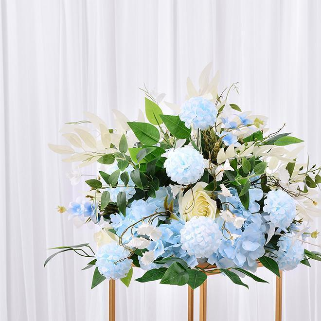 Wavy Floral Candlestick Table Centerpiece