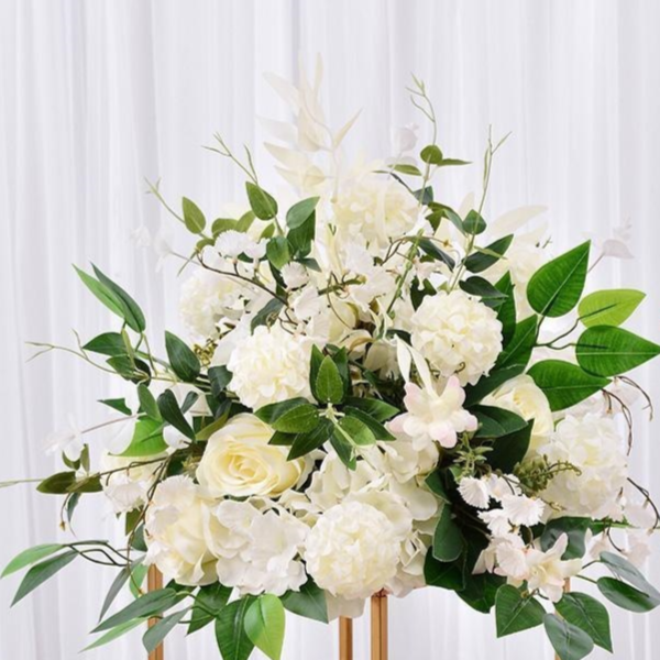 Wavy Floral Candlestick Table Centerpiece