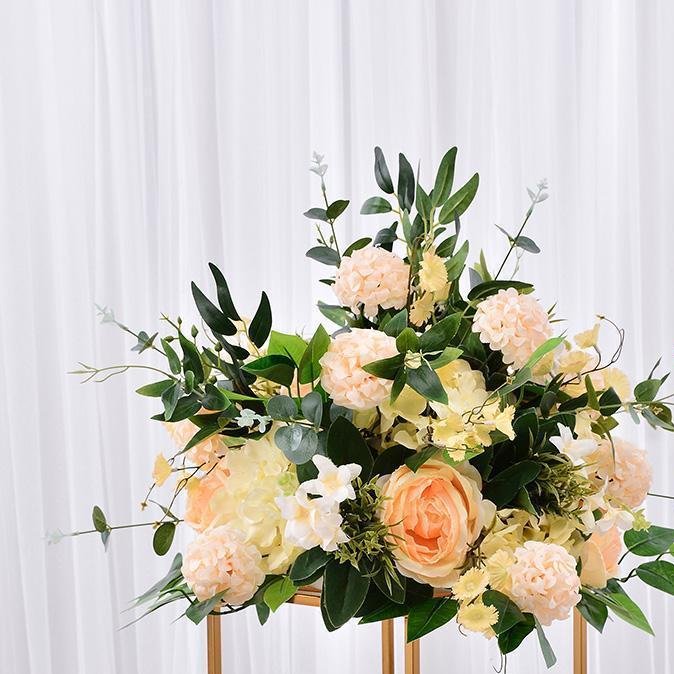 Wavy Floral Candlestick Table Centerpiece