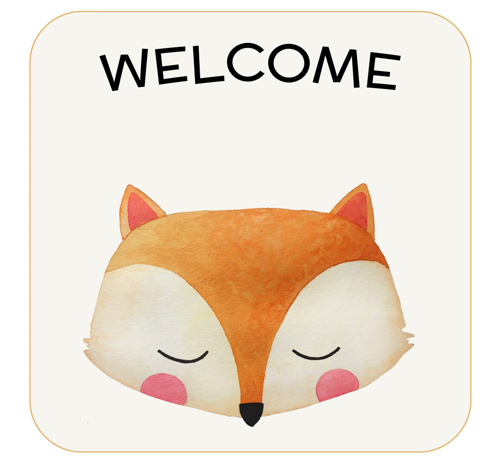 Fox Baby Cocoon Swaddle Set – With Matching Headpiece & Announcement Card