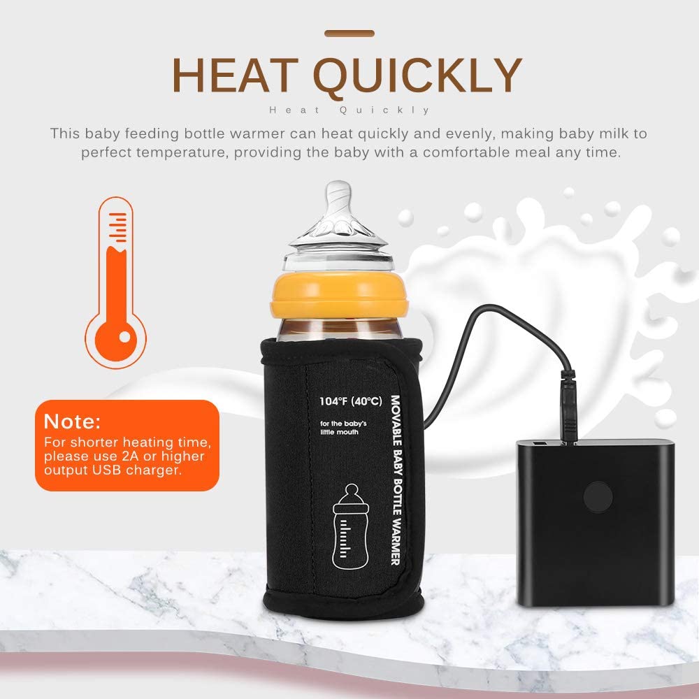 USB Baby Bottle Warmer for Car & Home – Portable Milk Heating Bag