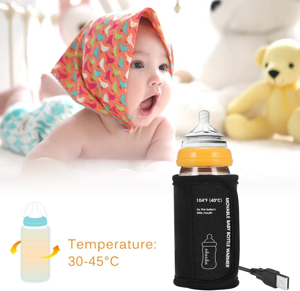 USB Baby Bottle Warmer for Car & Home – Portable Milk Heating Bag