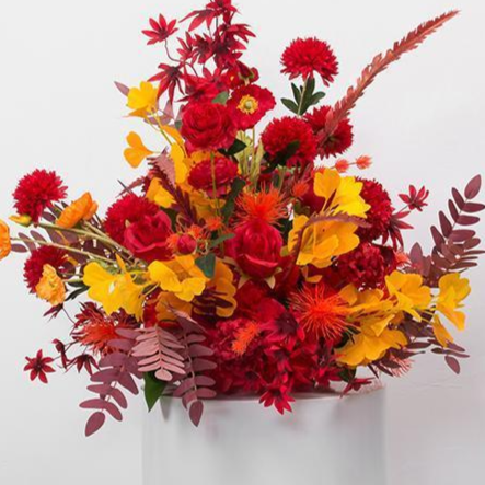 Wavy Floral Candlestick Table Centerpiece