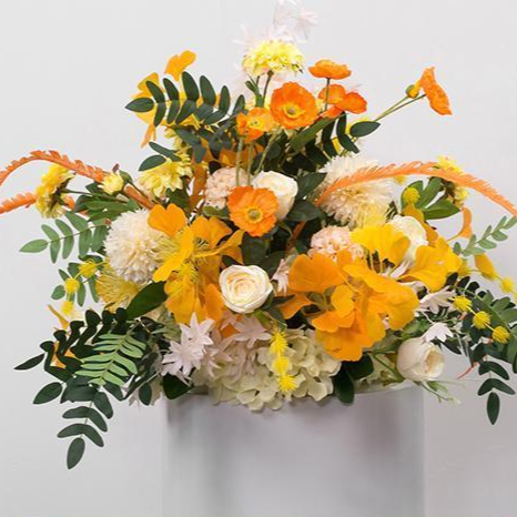 Wavy Floral Candlestick Table Centerpiece