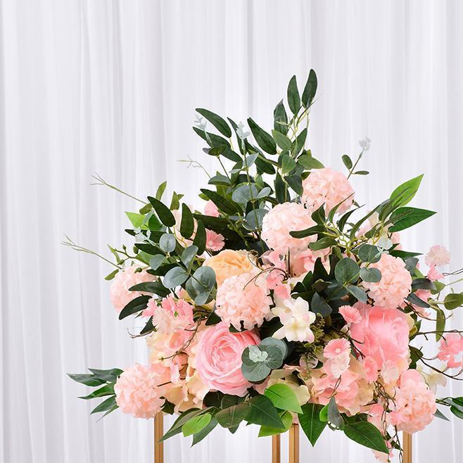 Wavy Floral Candlestick Table Centerpiece