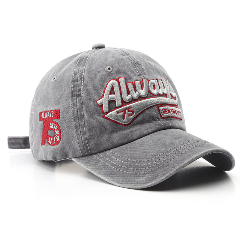 Embroidered Letter Adjustable Baseball Cap