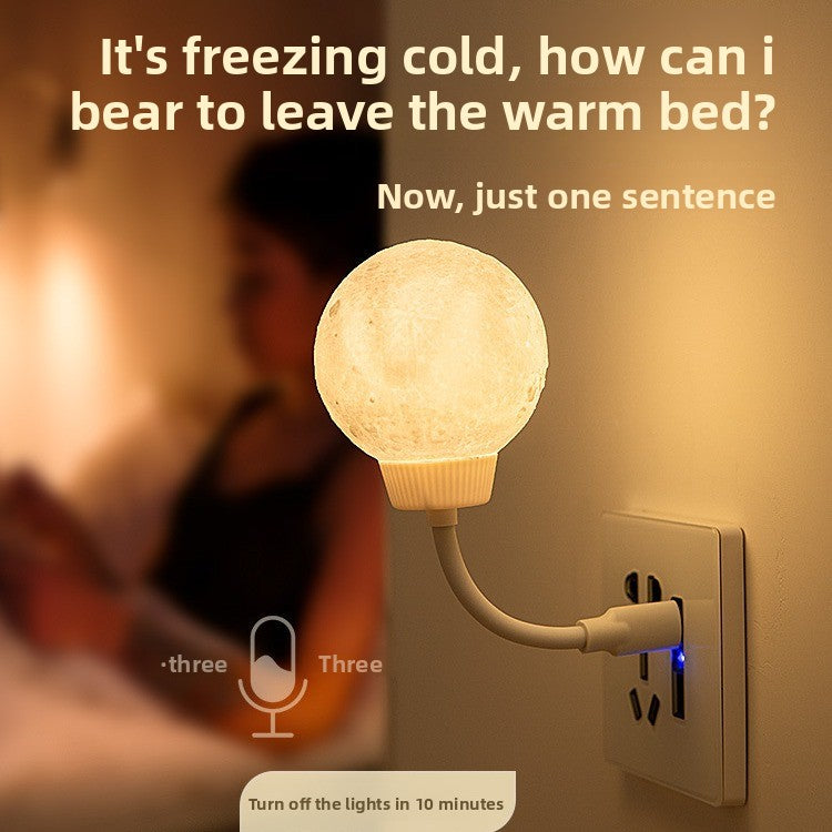 Smart Voice Control Moon Night Light USB Powered